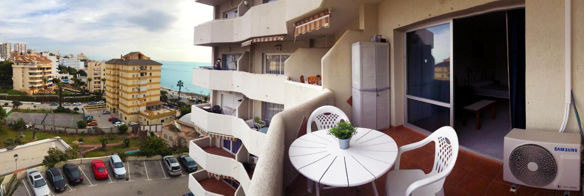 Benal Beach Suite Ii, Estudio Con Parque Acuatico Y Vistas Al Mar. Benalmádena Dış mekan fotoğraf