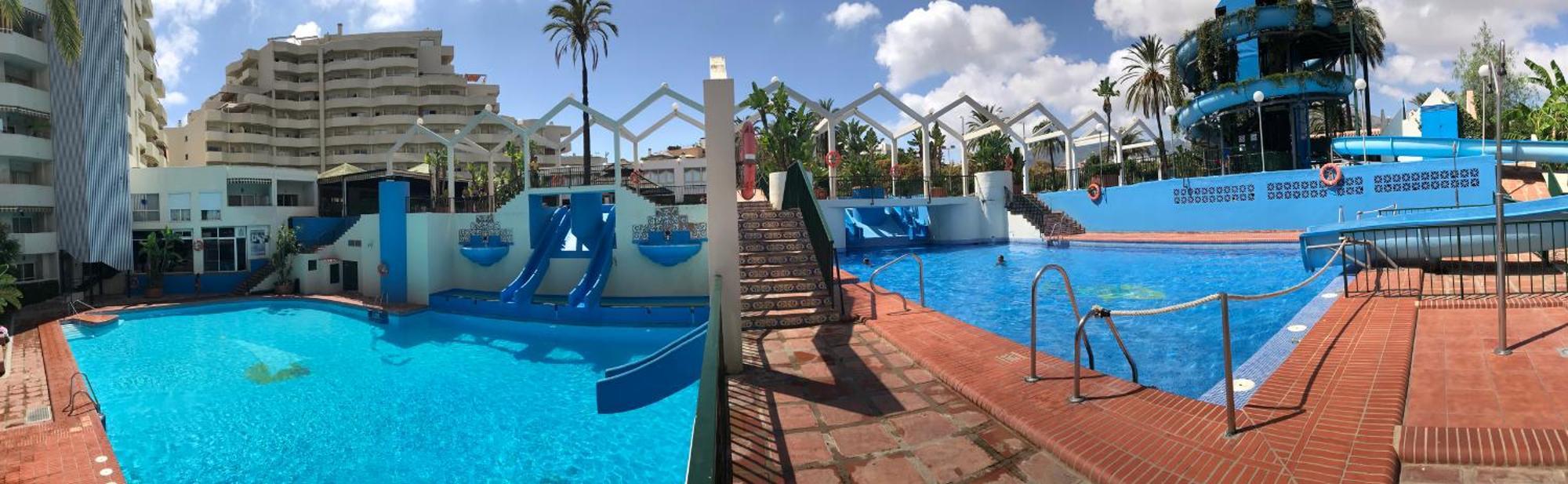 Benal Beach Suite Ii, Estudio Con Parque Acuatico Y Vistas Al Mar. Benalmádena Dış mekan fotoğraf